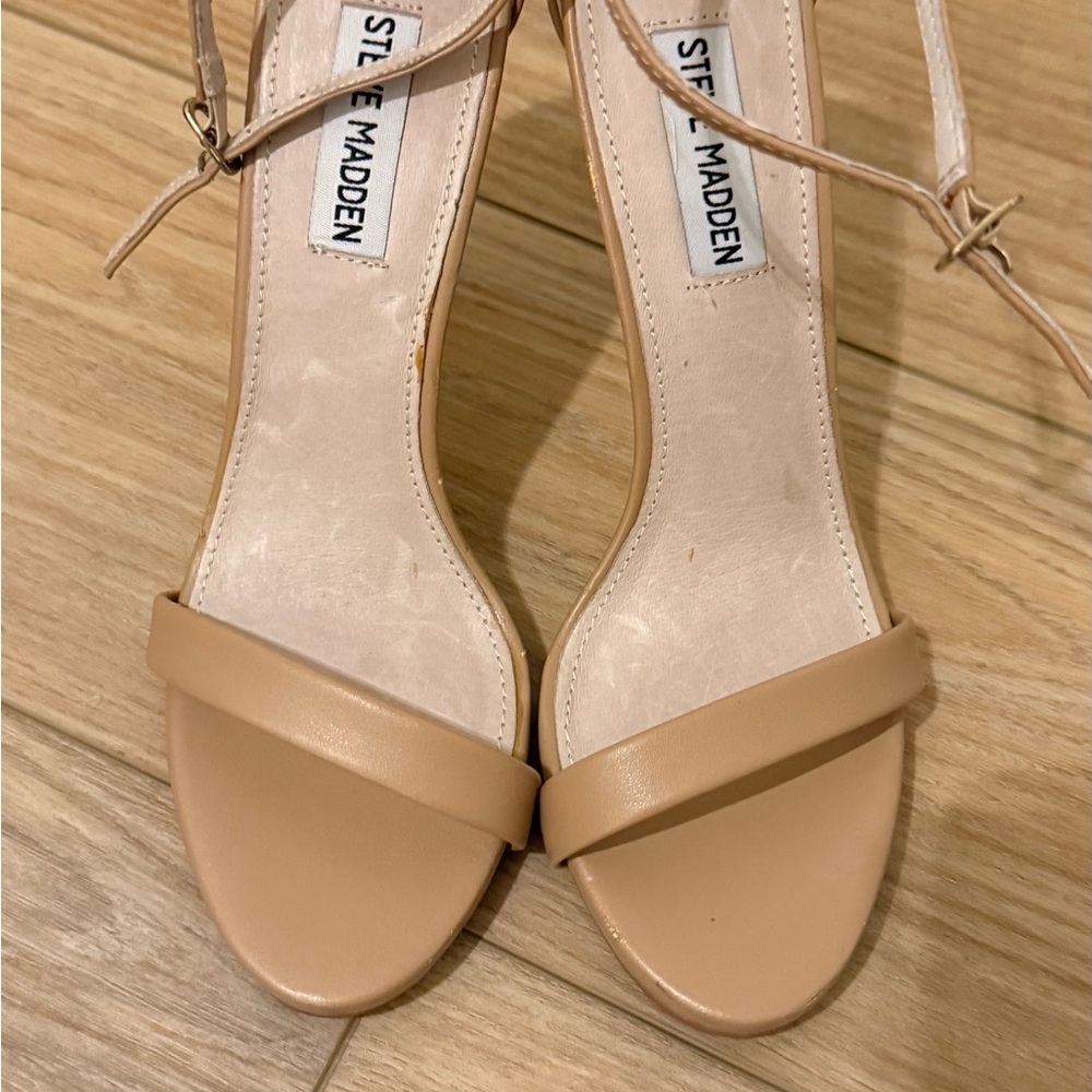 Steve Madden Tan Stiletto Heels Elegant Minimalist Design